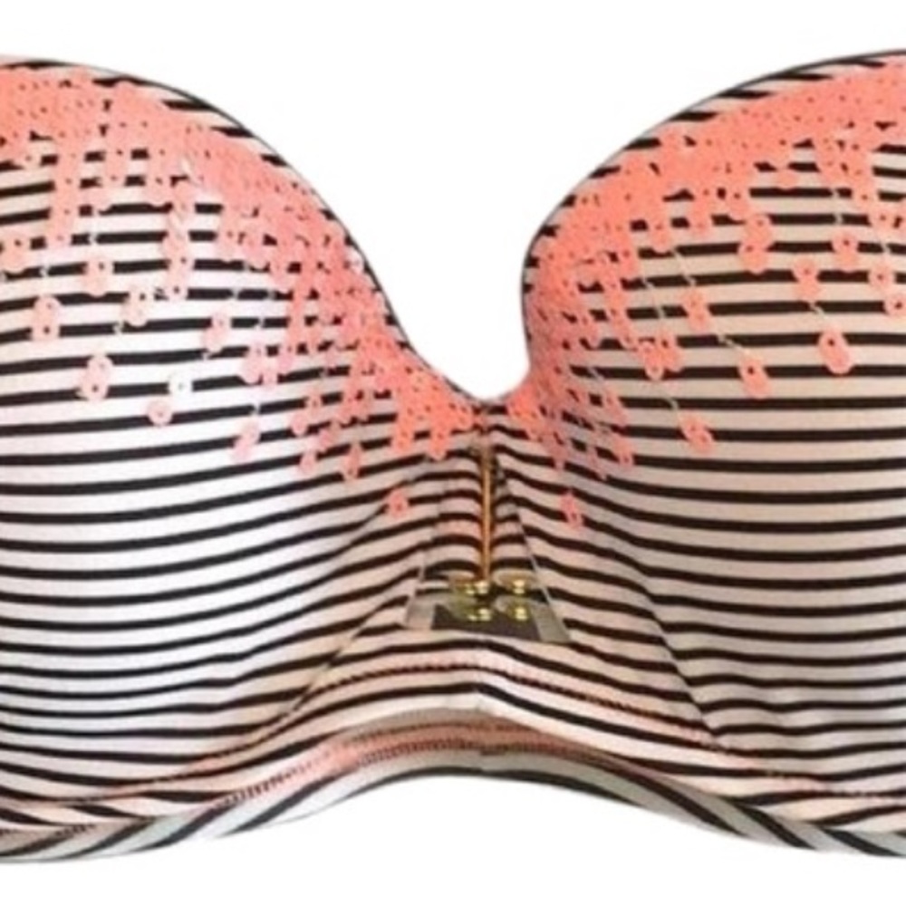 NWOT VS Victoria’s Secret trip bikini top 34 D